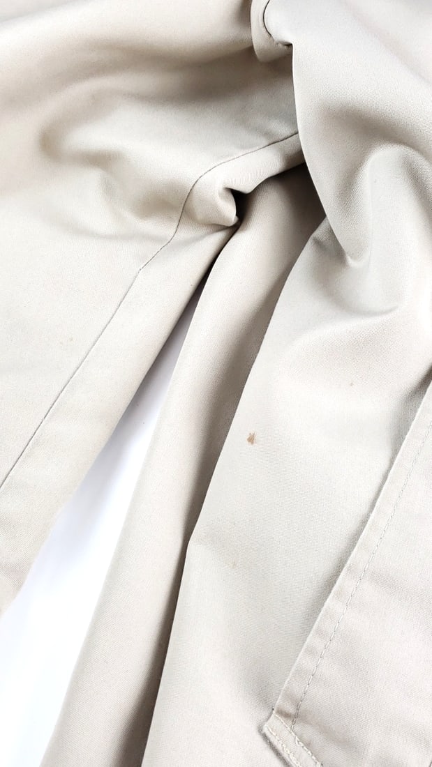 Vintage Eddie Bauer Beige Trench Coat with Plaid Lining and Button Closure - 11