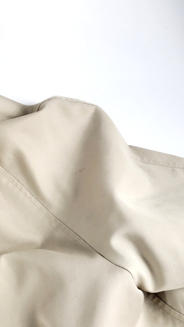 Vintage Eddie Bauer Beige Trench Coat with Plaid Lining and Button Closure - 17
