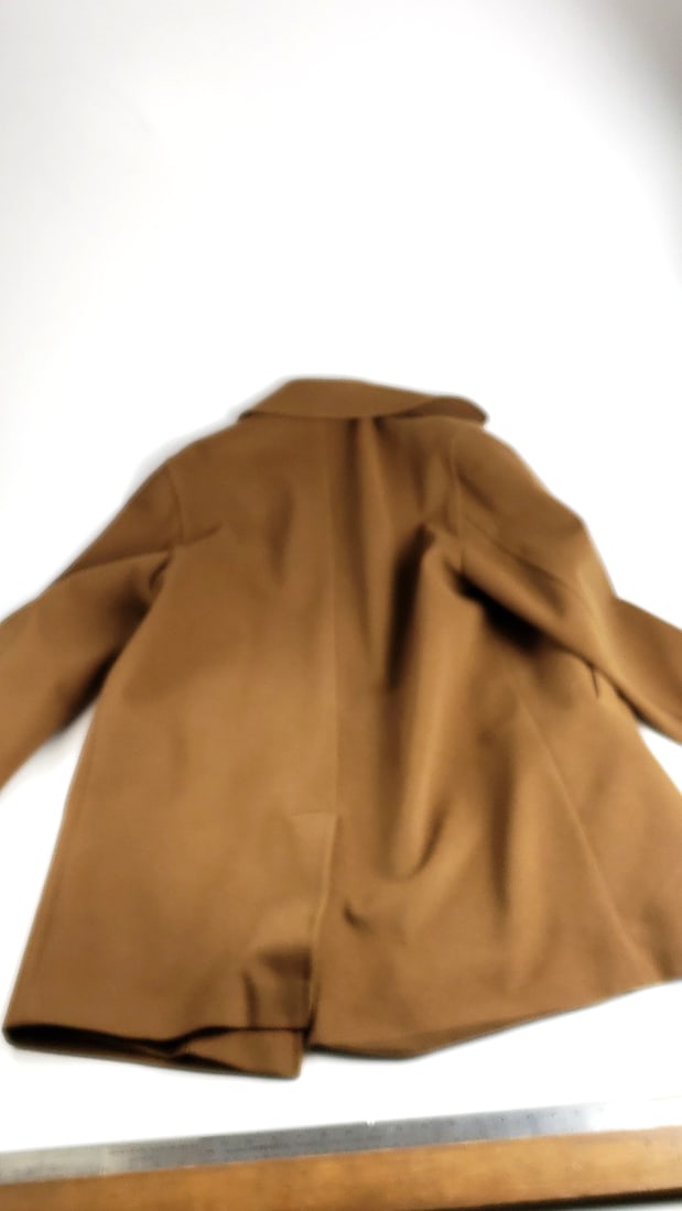L.L. Bean Tan Wool Long Coat with Button Closure - 11