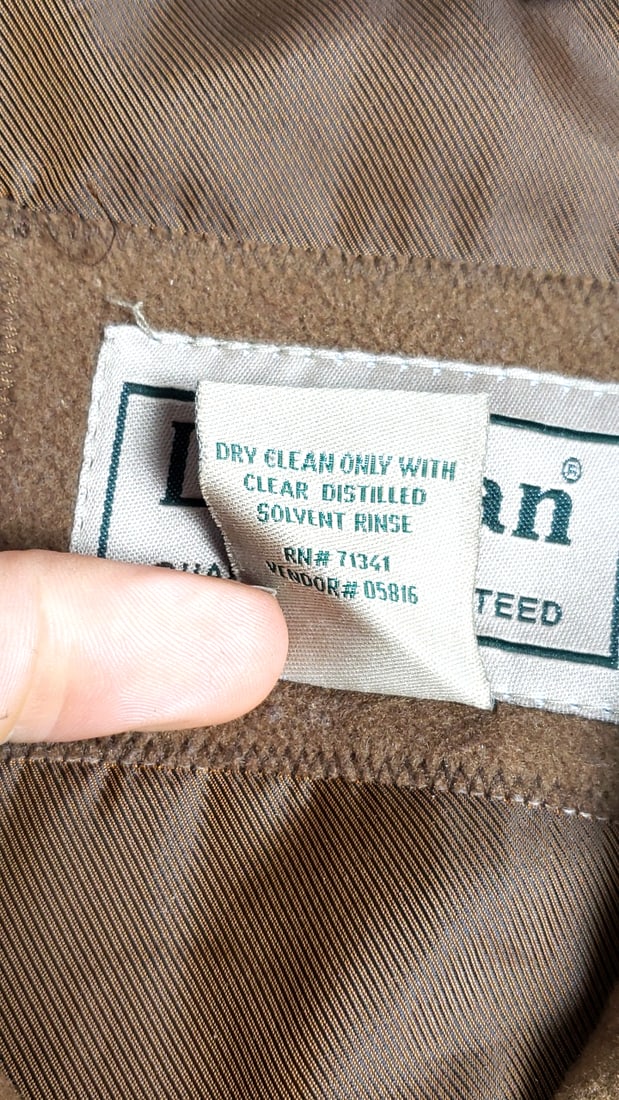 L.L. Bean Tan Wool Long Coat with Button Closure - 3