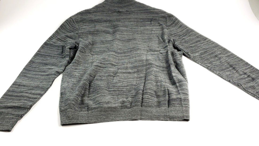NEW Alfani Men's Large Gray 100% Cotton Sweater - 10