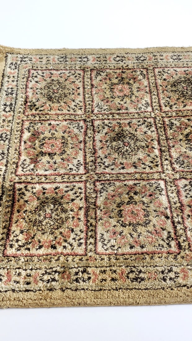 Ornate Persian-Style Prayer Rug with Fringe Trim 36" x 19" [2] - 3