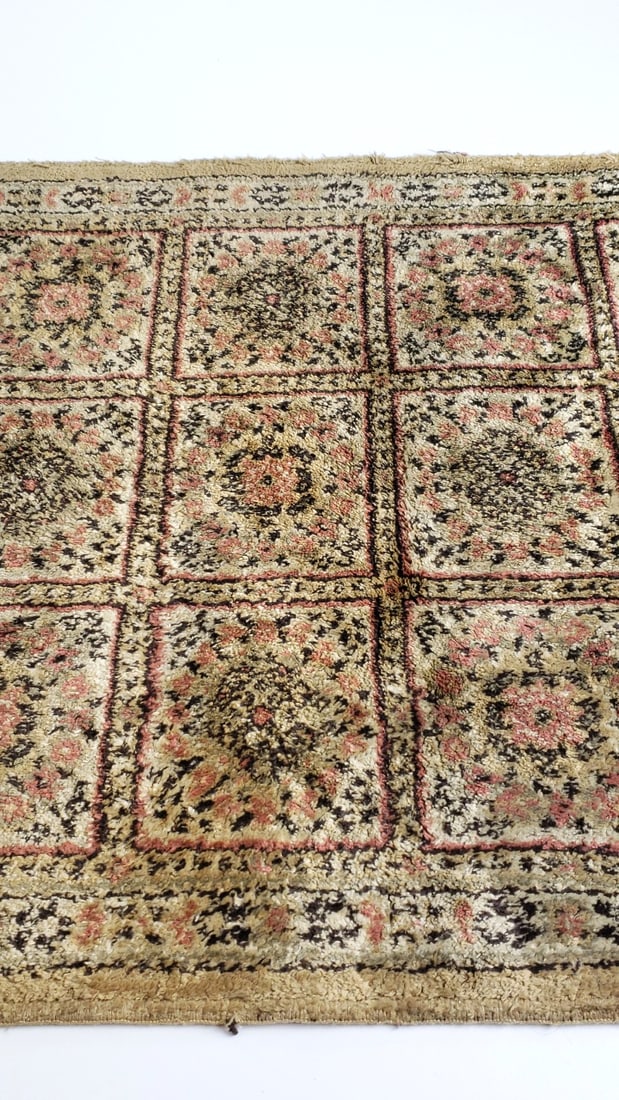 Ornate Persian-Style Prayer Rug with Fringe Trim 36" x 19" [2] - 4