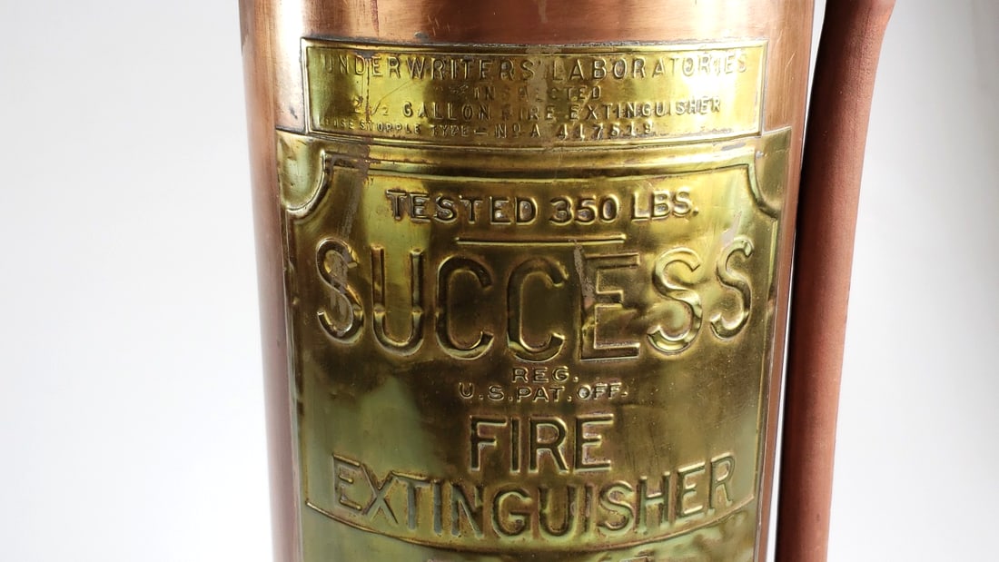 Antique "Success" Copper Fire Extinguisher, Hunter's Laboratories - 2