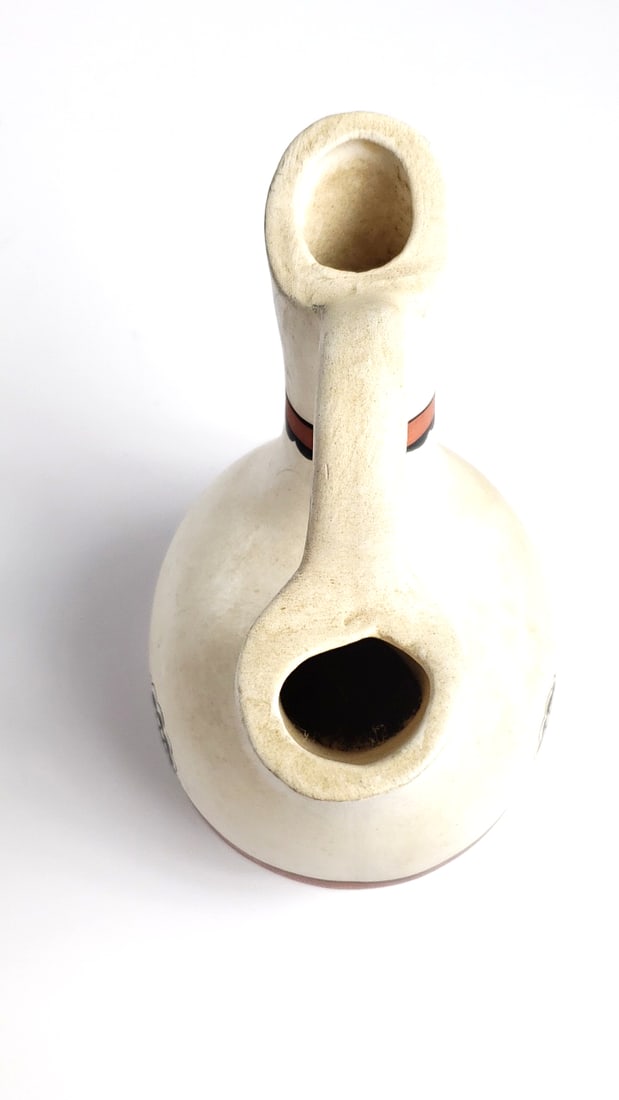 Kwahu Pottery Ceramic Double-Spout Wedding Vase 10" - 5