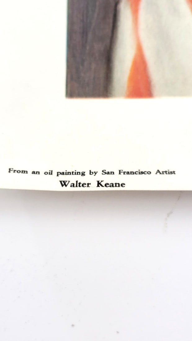 Walter Keane "Back Stage" Harlequin Art Print Poster 35" x 22" - 2