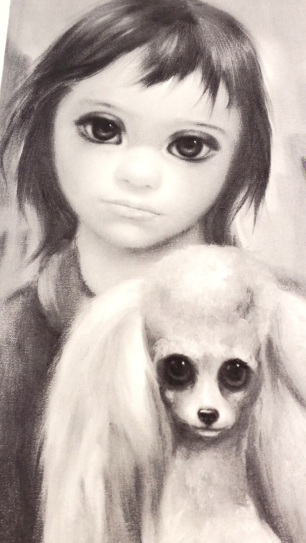 Set of 2 Keane "Best Friends" Prints with Girl and Dog Theme 28" x 11" - 6