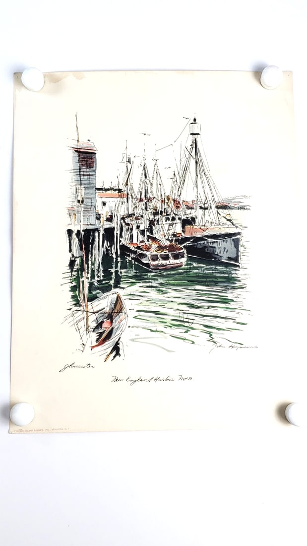 Gloucester New England Harbor No.3 Art Print 20" x 16" John H. - 2
