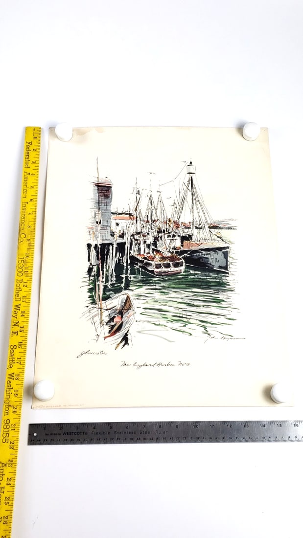 Gloucester New England Harbor No.3 Art Print 20" x 16" John H. - 7