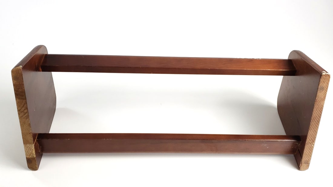Vintage Wooden Rack Bookshelf Organizer - 6