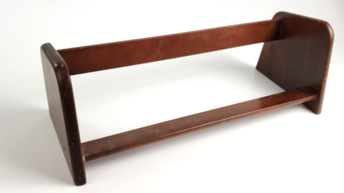 Vintage Wooden Rack Bookshelf Organizer - 7
