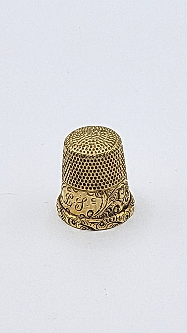 Antique 10k Gold Mkd Ketcham & Mcdougal Thimble 3.41g - 2