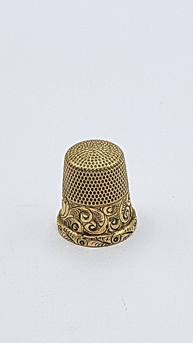 Antique 10k Gold Mkd Ketcham & Mcdougal Thimble 3.41g - 3