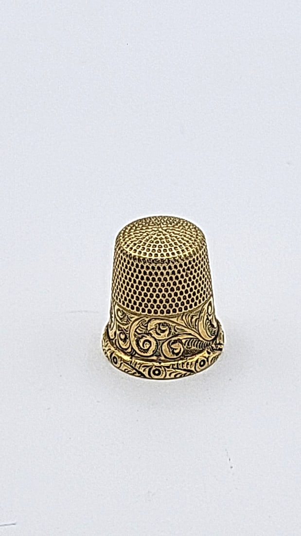 Antique 10k Gold Mkd Ketcham & Mcdougal Thimble 3.41g - 4