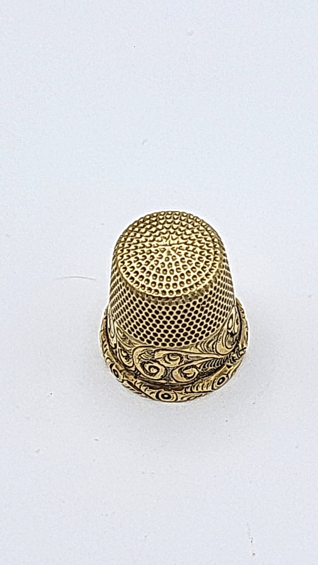 Antique 10k Gold Mkd Ketcham & Mcdougal Thimble 3.41g - 5