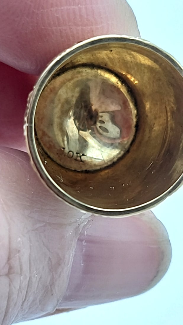 Antique 10k Gold Mkd Ketcham & Mcdougal Thimble 3.41g - 7