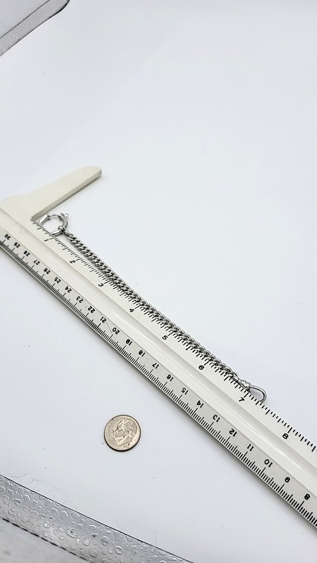 Heavy Sterling Silver Chain Bracelet 15.47g 7.25" - 2