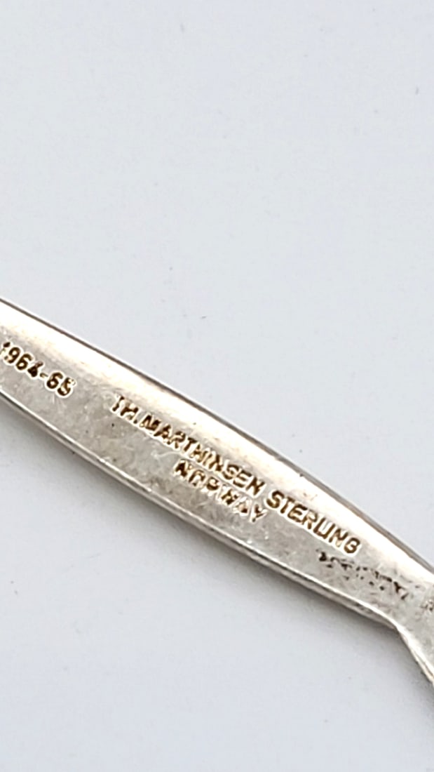 Vintage New York World's Fair Sterling Silver Spoon Th.Marthensen Norway 7.68g - 7