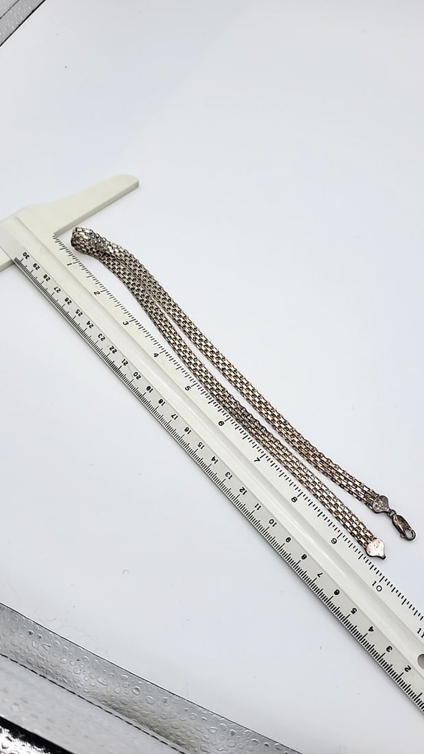 Sterling Silver Milor Italy Chain Necklace 26.53g 29" - 7