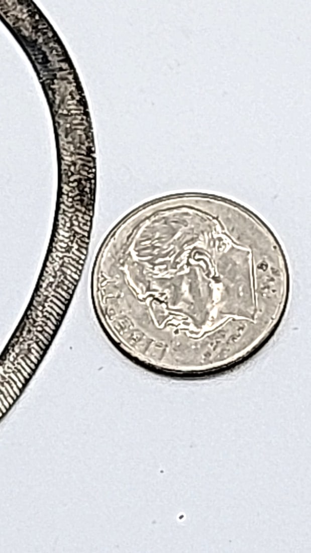 Sterling Silver Milor Italy Flat Ne Place 24" 8.96g - 2