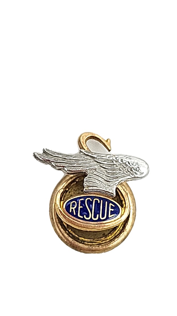 10k Gold Helicopter Rescue Pin: Marked lgb 10k on the gold metal. The silver metal is unmarked. 1x1x1 1 lb Height: 1 Width: 1 Low Estimate: 50.00 High Estimate: 300.00