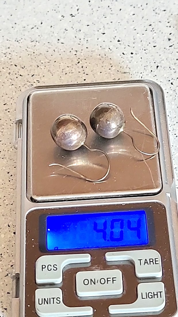 Sterliing Silver Spherical Dangle Earrings - 4
