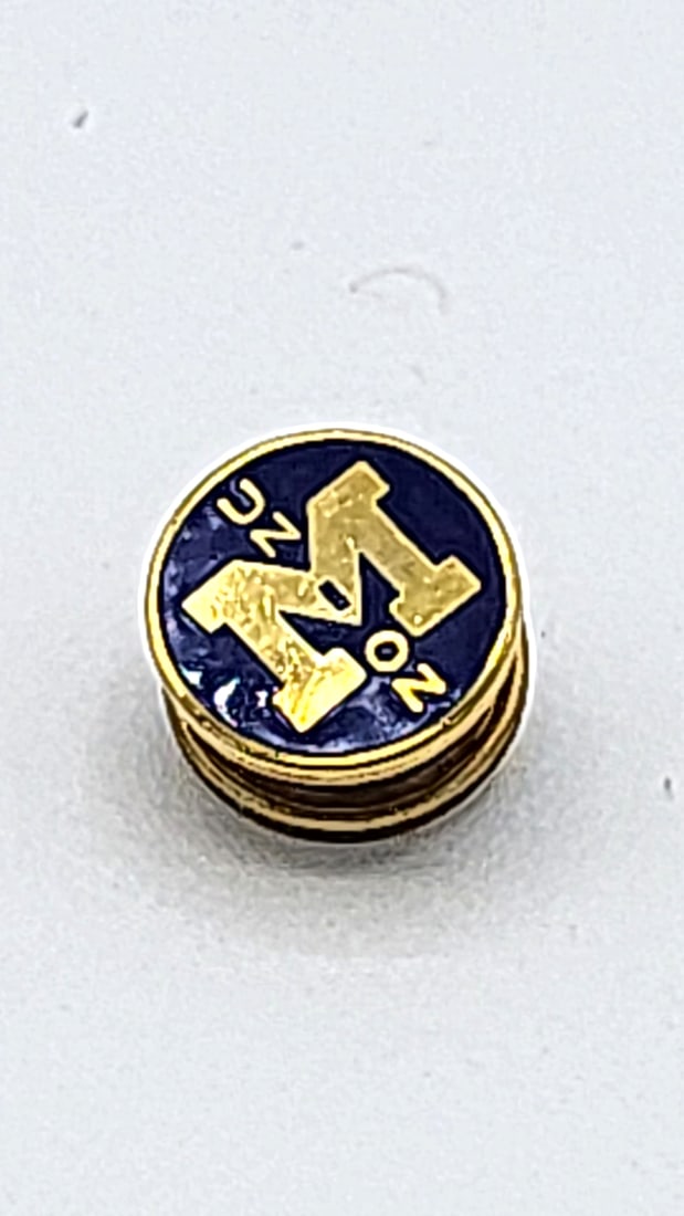 M Union Lapel Pin Blue And Gold Circular Design - 2