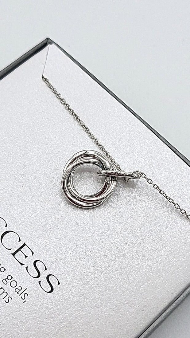Sterling Silver Genuine Diamond Necklace With 18" Adjustable Chain - 7