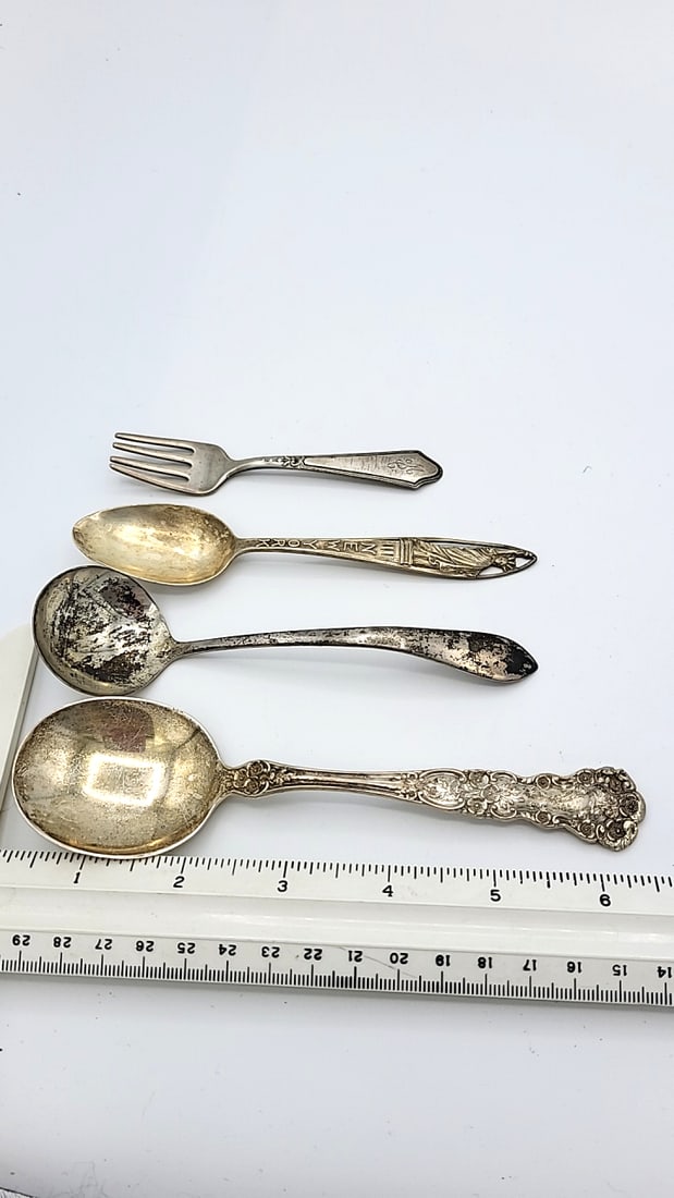 Stetling Silver Flatware - Spoons & Fork 86.32g - 2