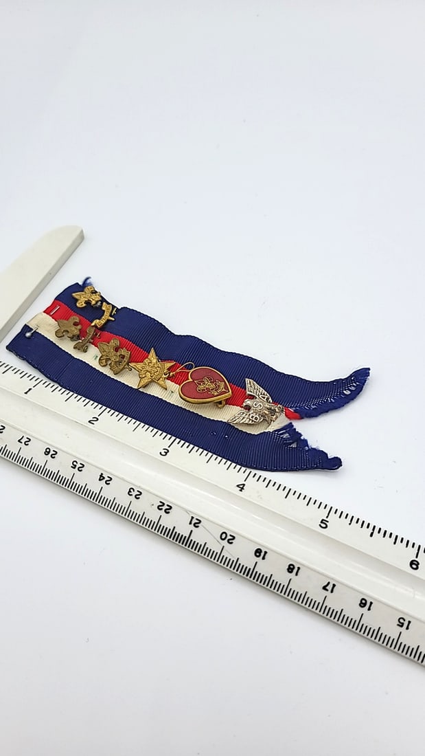 Boy Scouts Of America Achievement Badge With Pins And Ribbon - 2