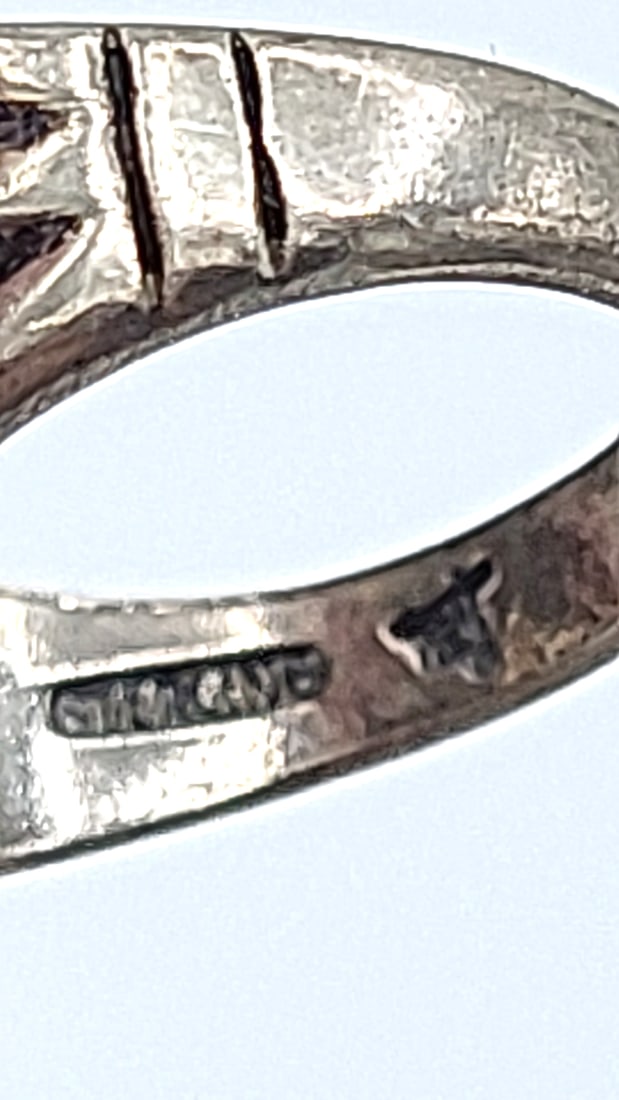 Sterling Silver Native American Ring With Turquoise 7.29g Size 6 - 7