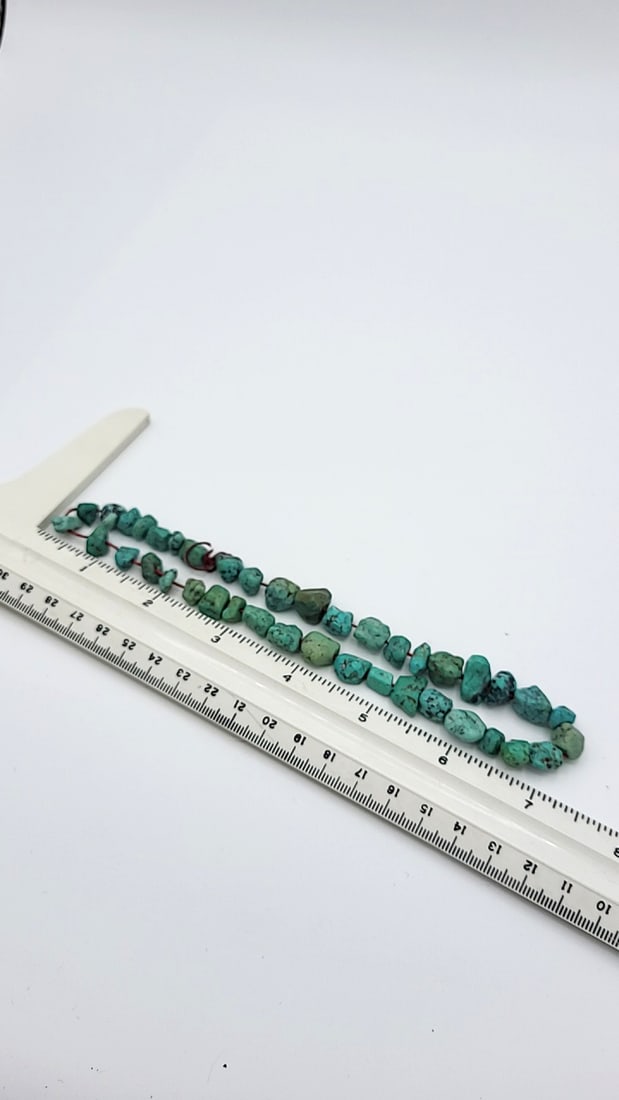 Turquoise Nugget Bead Strand - 2