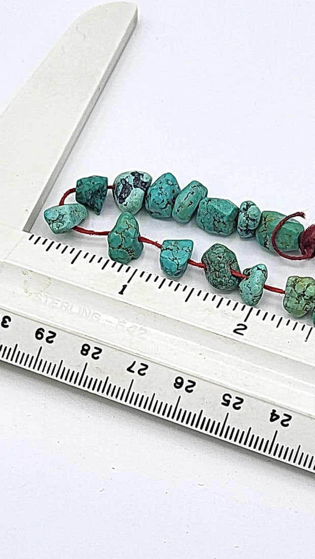 Turquoise Nugget Bead Strand - 3