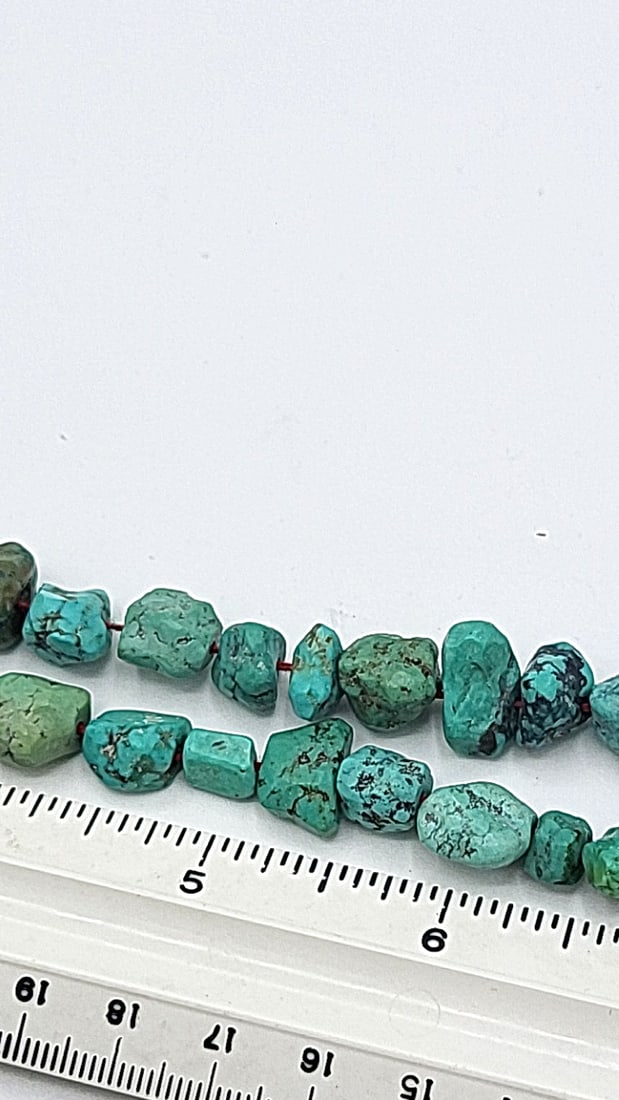 Turquoise Nugget Bead Strand - 5