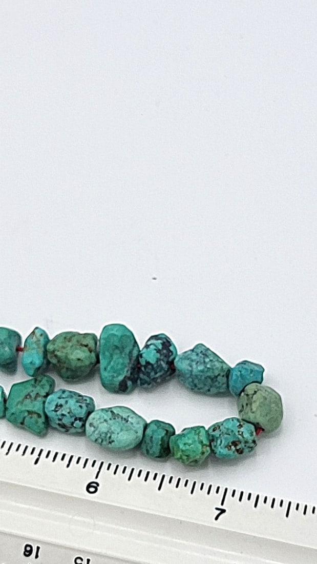 Turquoise Nugget Bead Strand - 6
