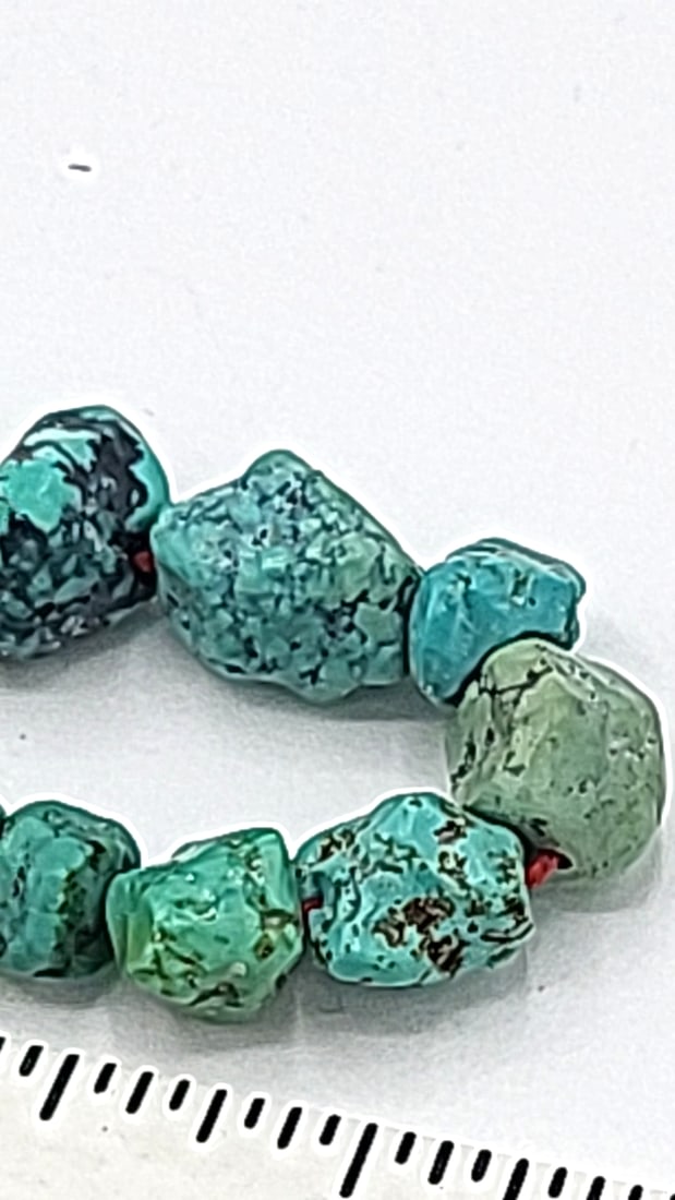 Turquoise Nugget Bead Strand - 7