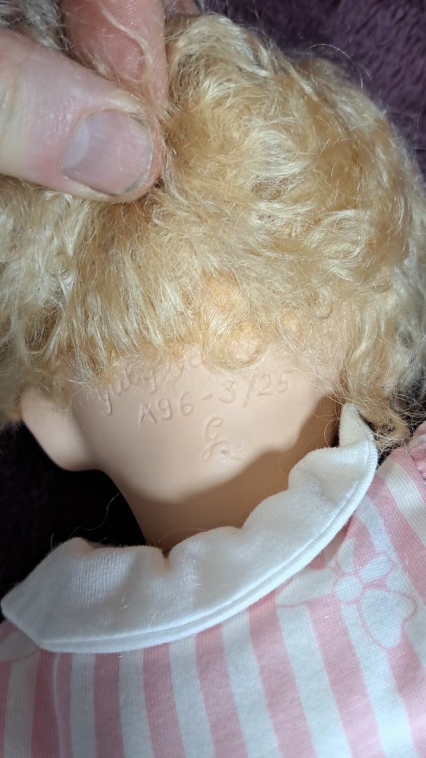 Gaby Rademan A96 Artist Made Porcelain Doll With Teddy Bear - 6