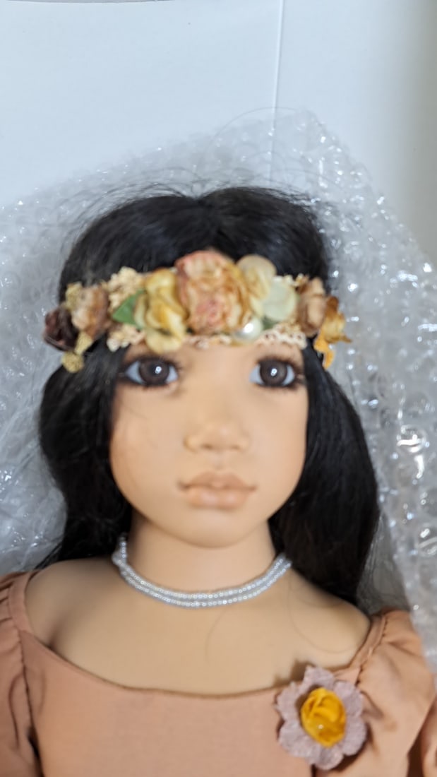 Annette Himstedt Morgana Doll With Flowers Coa - 2