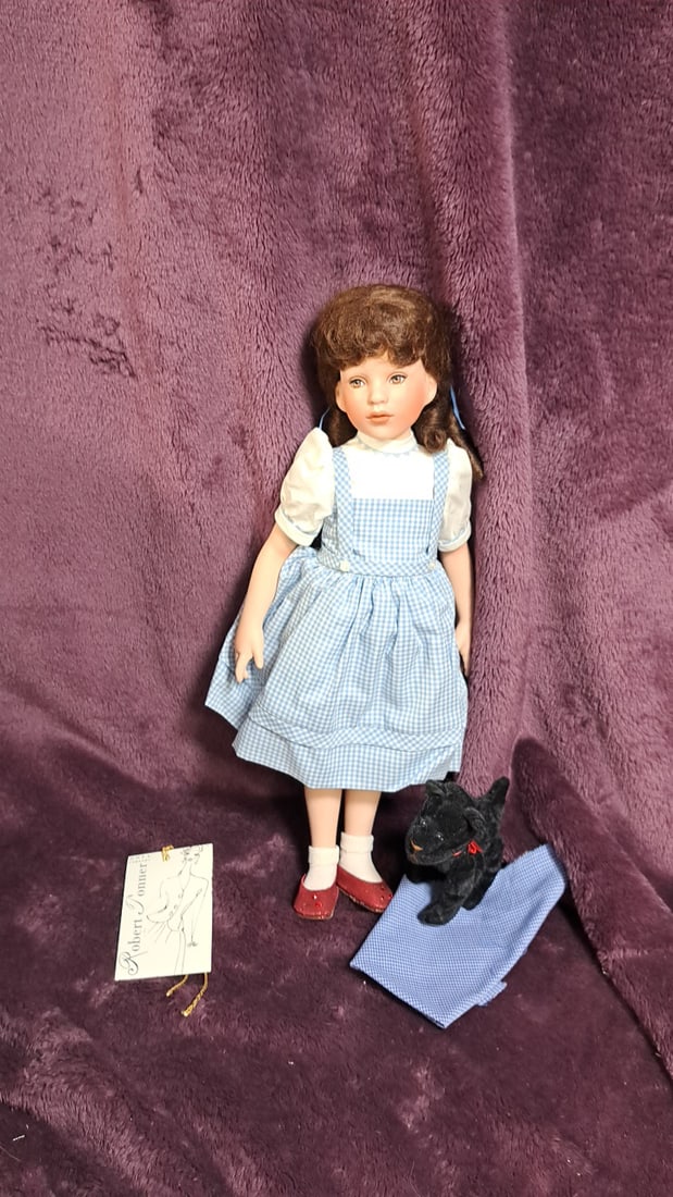 Susan Wakeen Dorothy Woz Porcelain Doll With Box And Toto And Scarf - 2