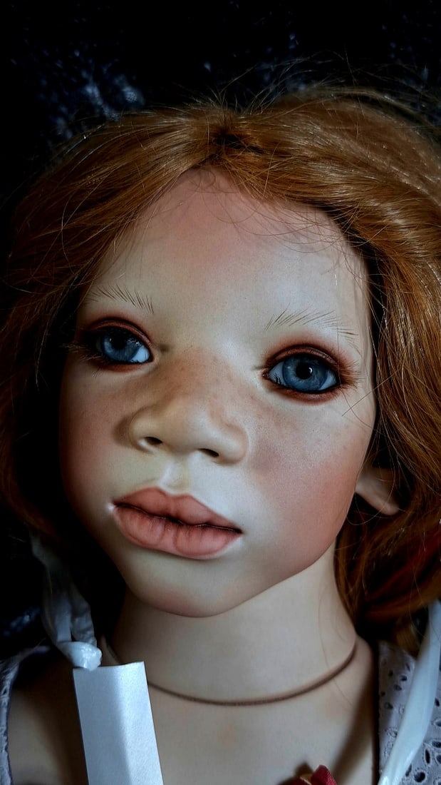 Annette Himstedt Mela Porcelain Artist Made Doll With Coa And Box - 2