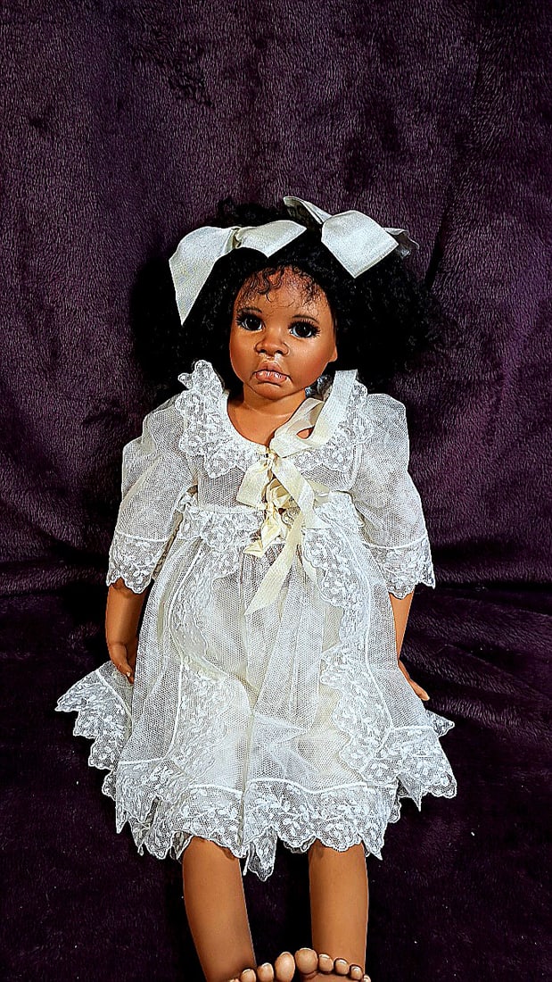 Karen Anderson Blandford Freezia Doll With Coa And Stuffed Bear - 11
