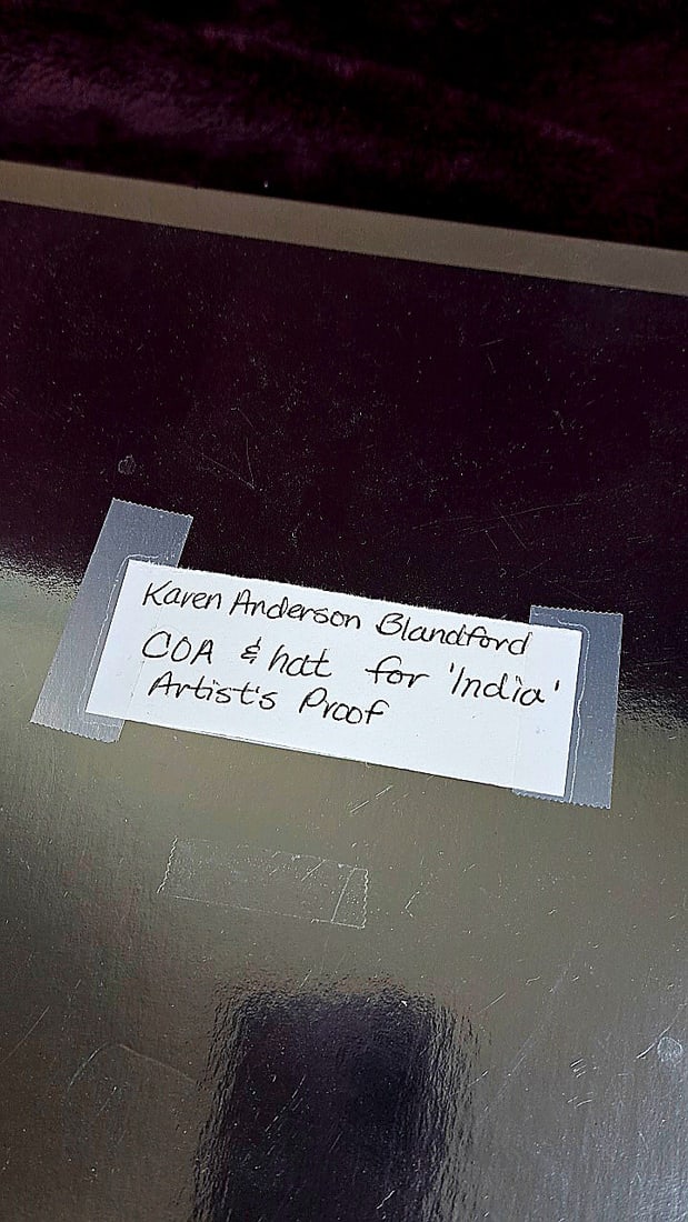Karen Anderson Blandford India With Coa And Hat - 14