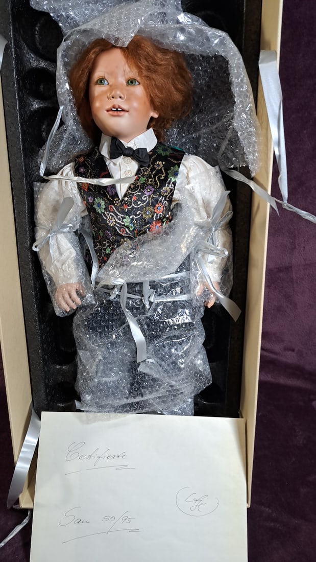 Annette Himstedt Sam Ltd Edition Porcelain Doll With Box And Coa (1 of 10)
