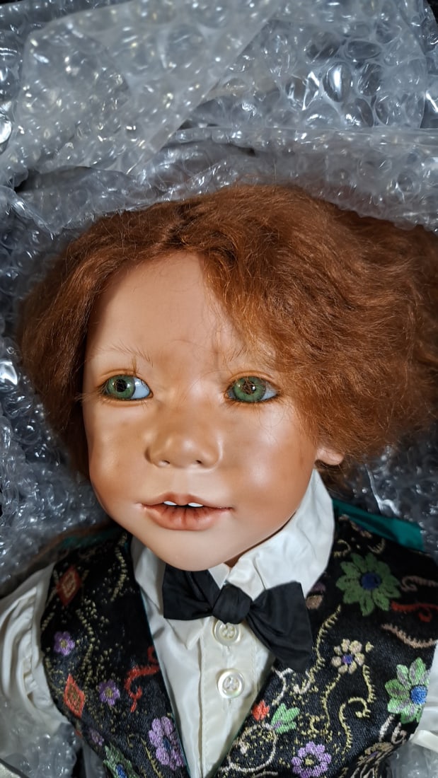 Annette Himstedt Sam Ltd Edition Porcelain Doll With Box And Coa - 2