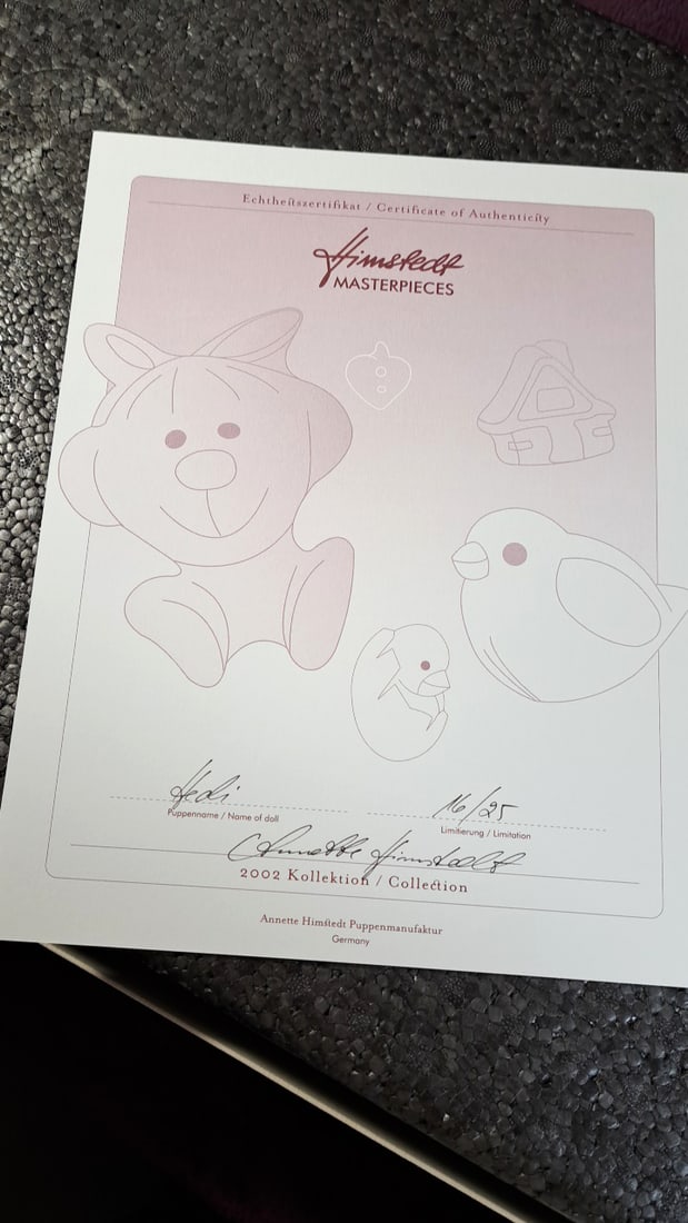 Annette Himstedt Masterpieces Hedi With Box & Coa - 10