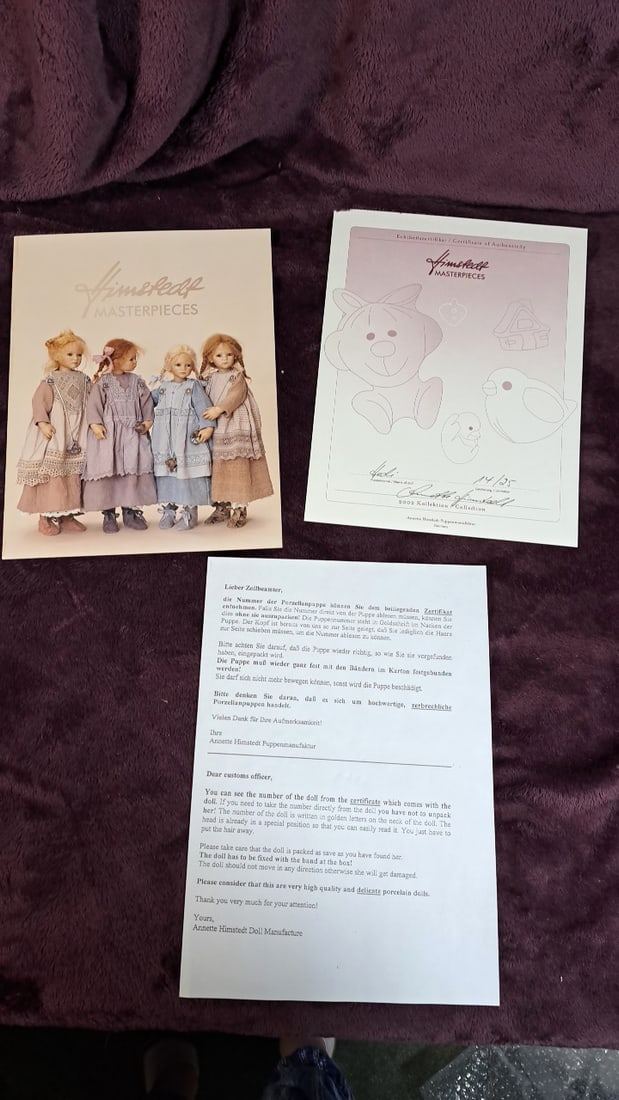 Annette Himstedt Heidi Porcelain Doll With Coa And Box - 8