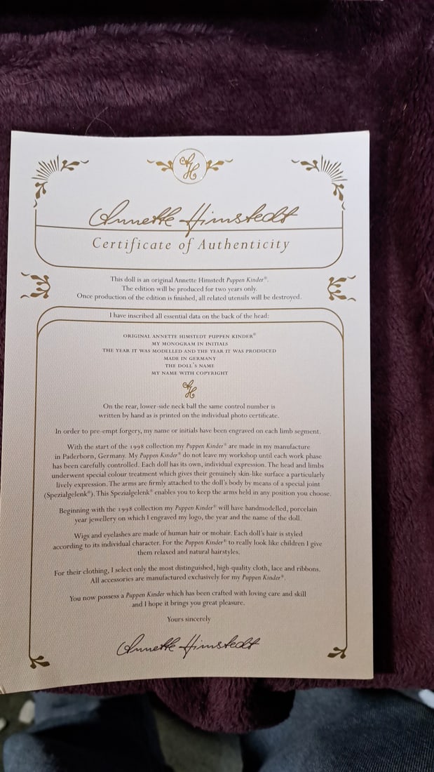 Annette Himstedt Georgi I Dollcwith Coa And Box - 12