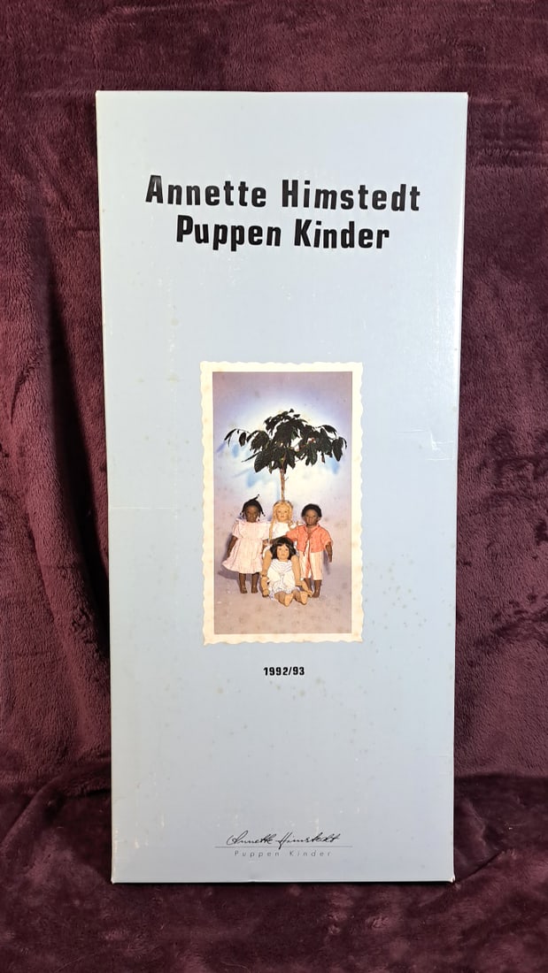 Annette Himstedt Puppen Kinder 1992/93 Blonde Blue-eyed Doll With White Dress & Box - 2