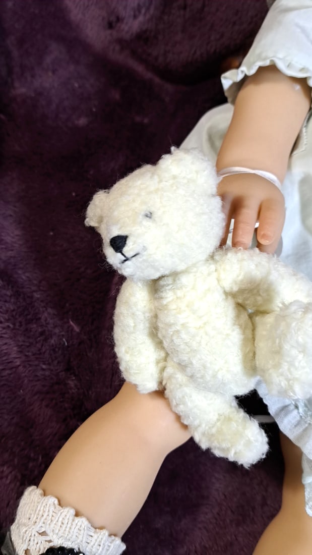 Annette Himstedt Finka Doll With Polar Bear Toy - 6