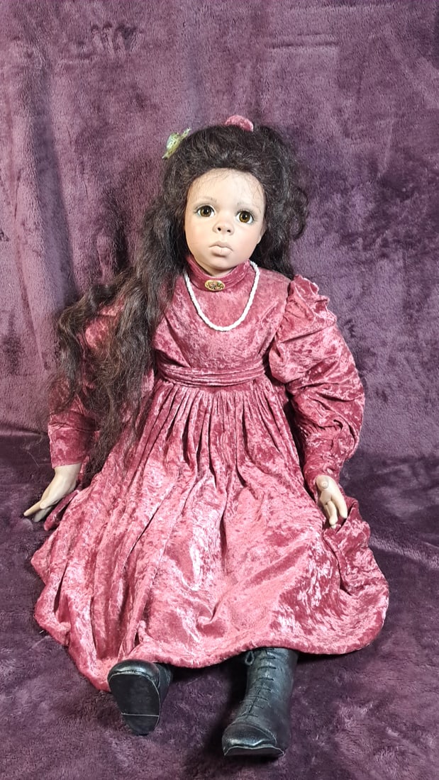 Barbara Zole Porcelain Doll: Please read descriptions and examine pictures carefully. Take into account shipping when bidding. 42x20x15 15lbs Height: 20 Width: 15 Low Estimate: 10.00 High Estimate: 80.00